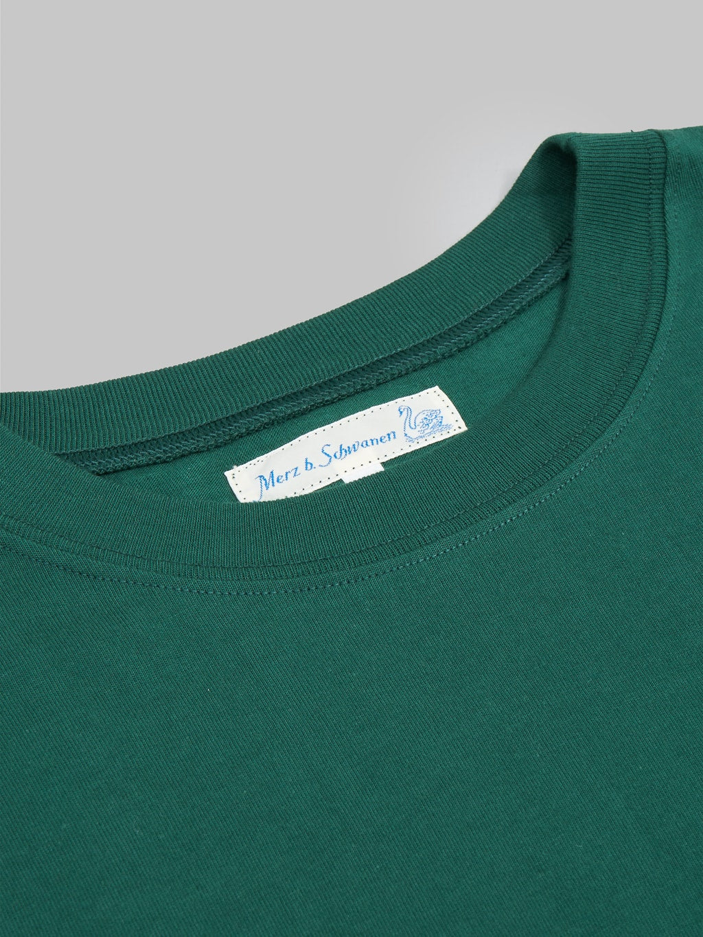 Merz b Schwanen 1950s Loopwheeled Classic TShirt green fabric