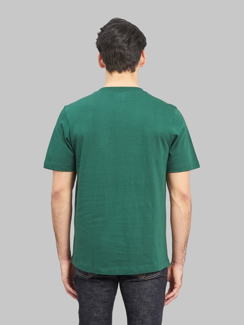 Merz b Schwanen 1950s Loopwheeled Classic TShirt green model back fit