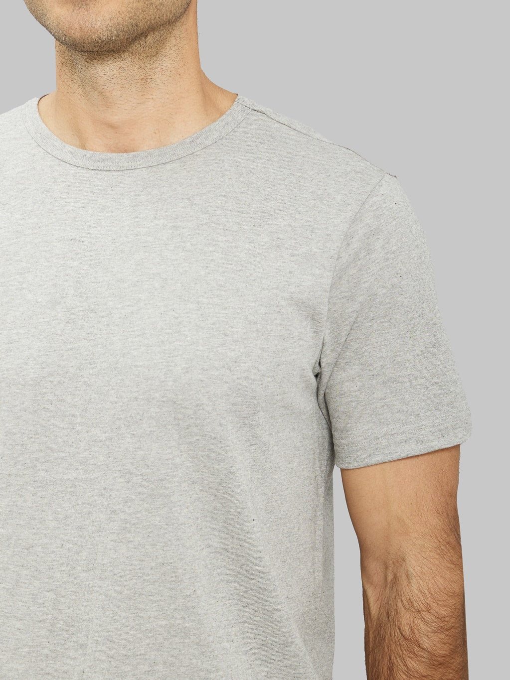 Merz b Schwanen 1950s Loopwheeled Classic Fit TShirt grey chest details