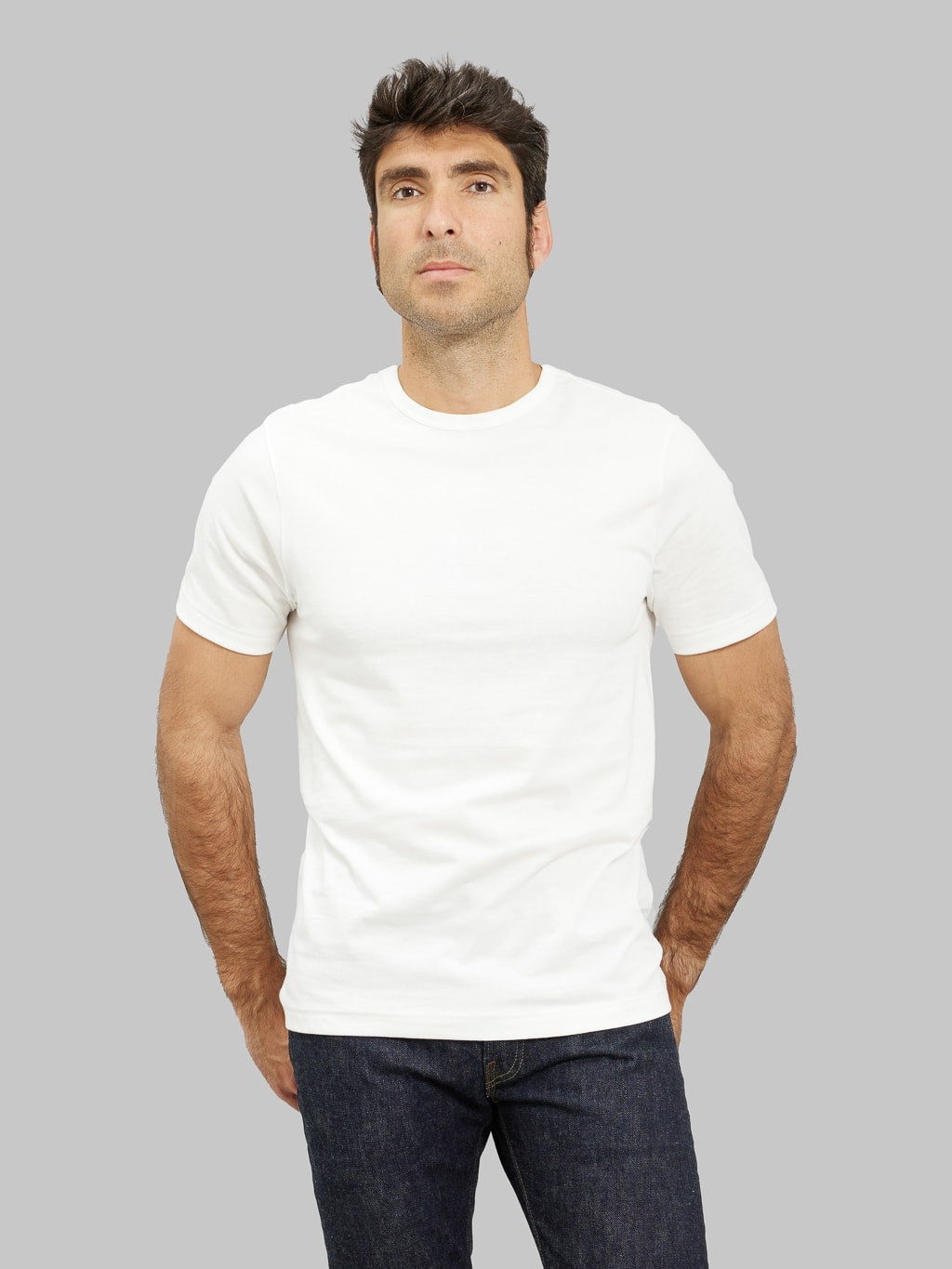 White round neck t-shirts male isolated Royalty Free Vector