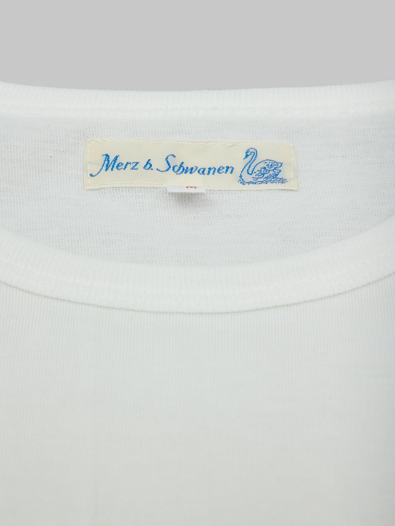 Merz Schwanen 1950s Loopwheeled Classic Fit TShirt white  size label