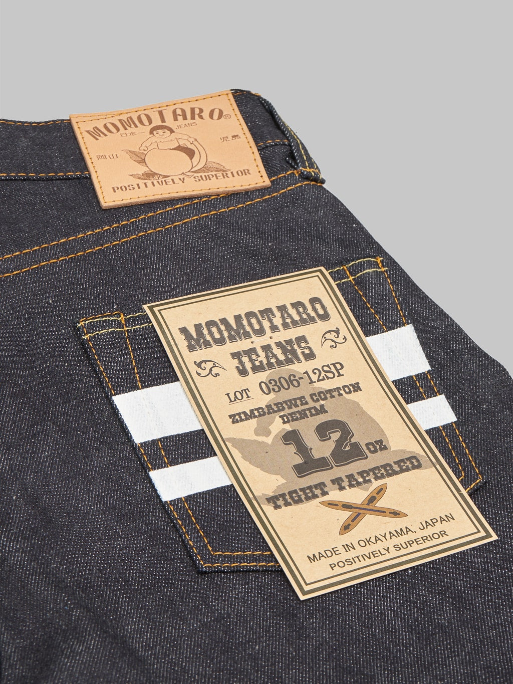 Momotaro 0306 12SP Going To Battle 12oz Tight Tapered Jeans pocket details