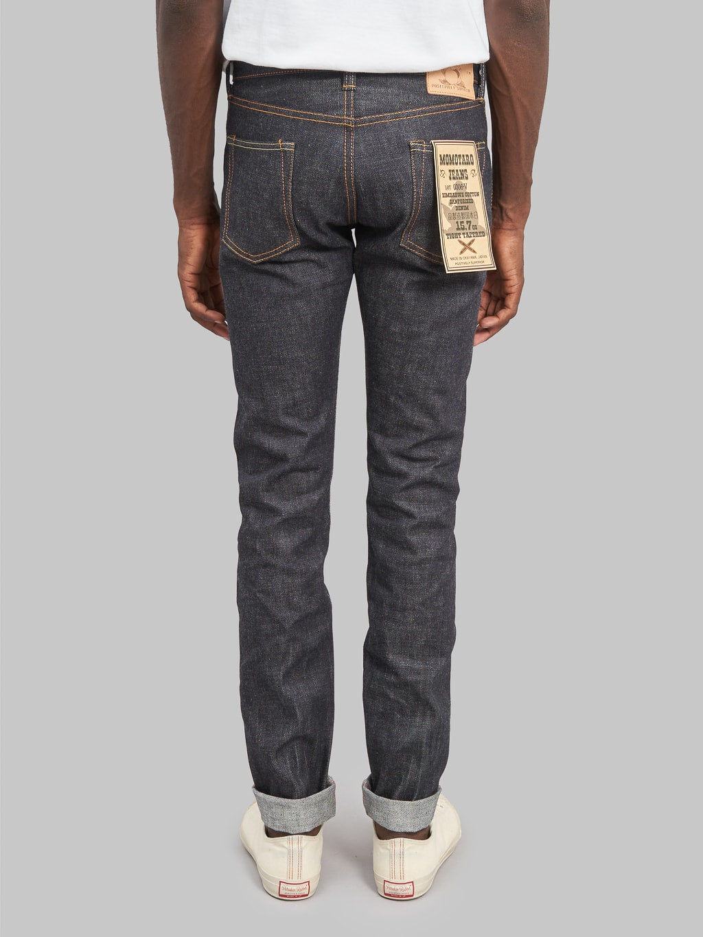 Momotaro 0306 V Tight Tapered Jeans back look