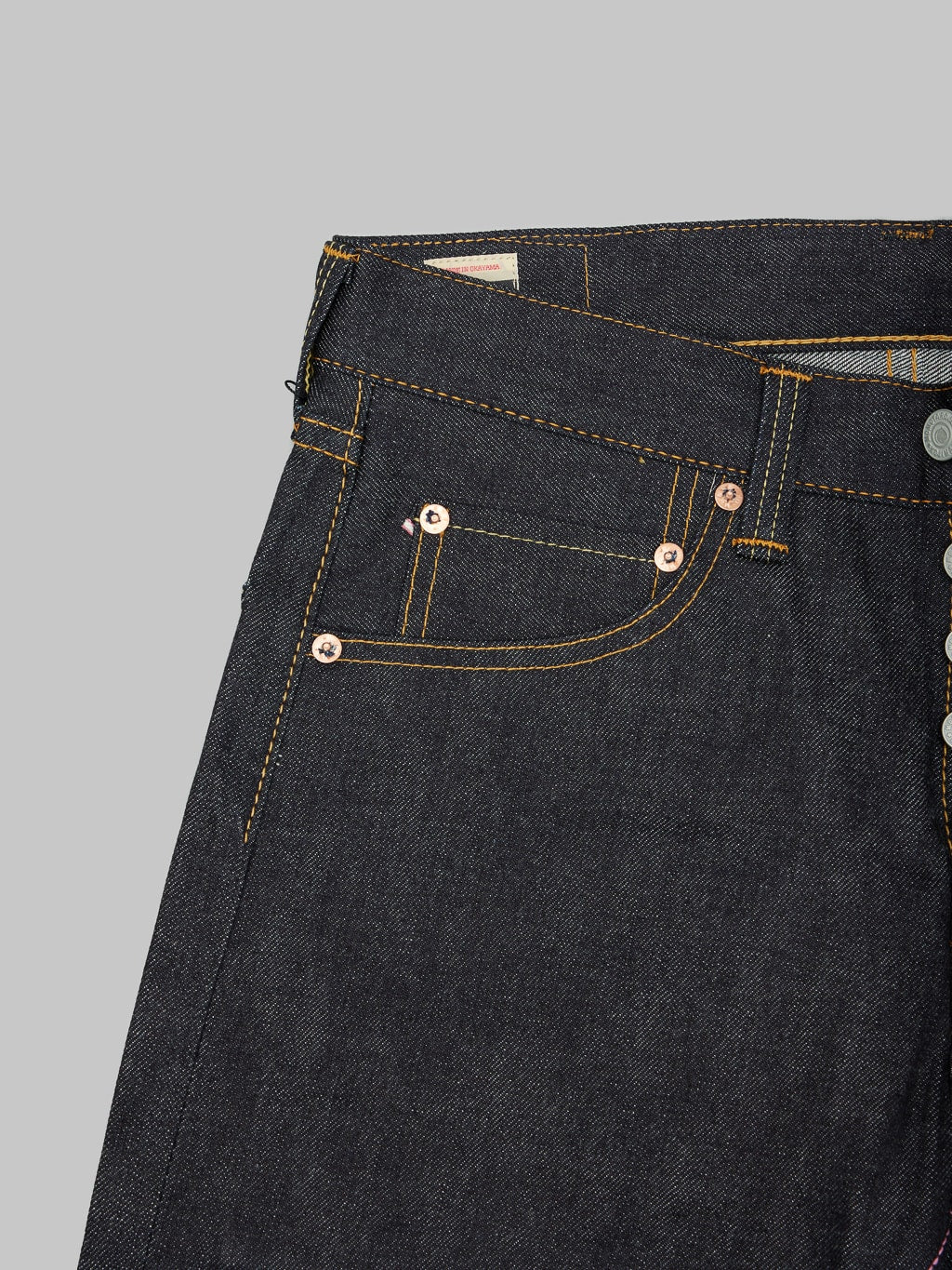 Momotaro 0405 12 going to batle 12oz high Tapered Jeans coin pocket