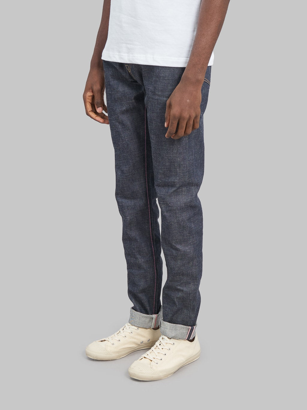 Momotaro legacy blue high tapered jeans side fit