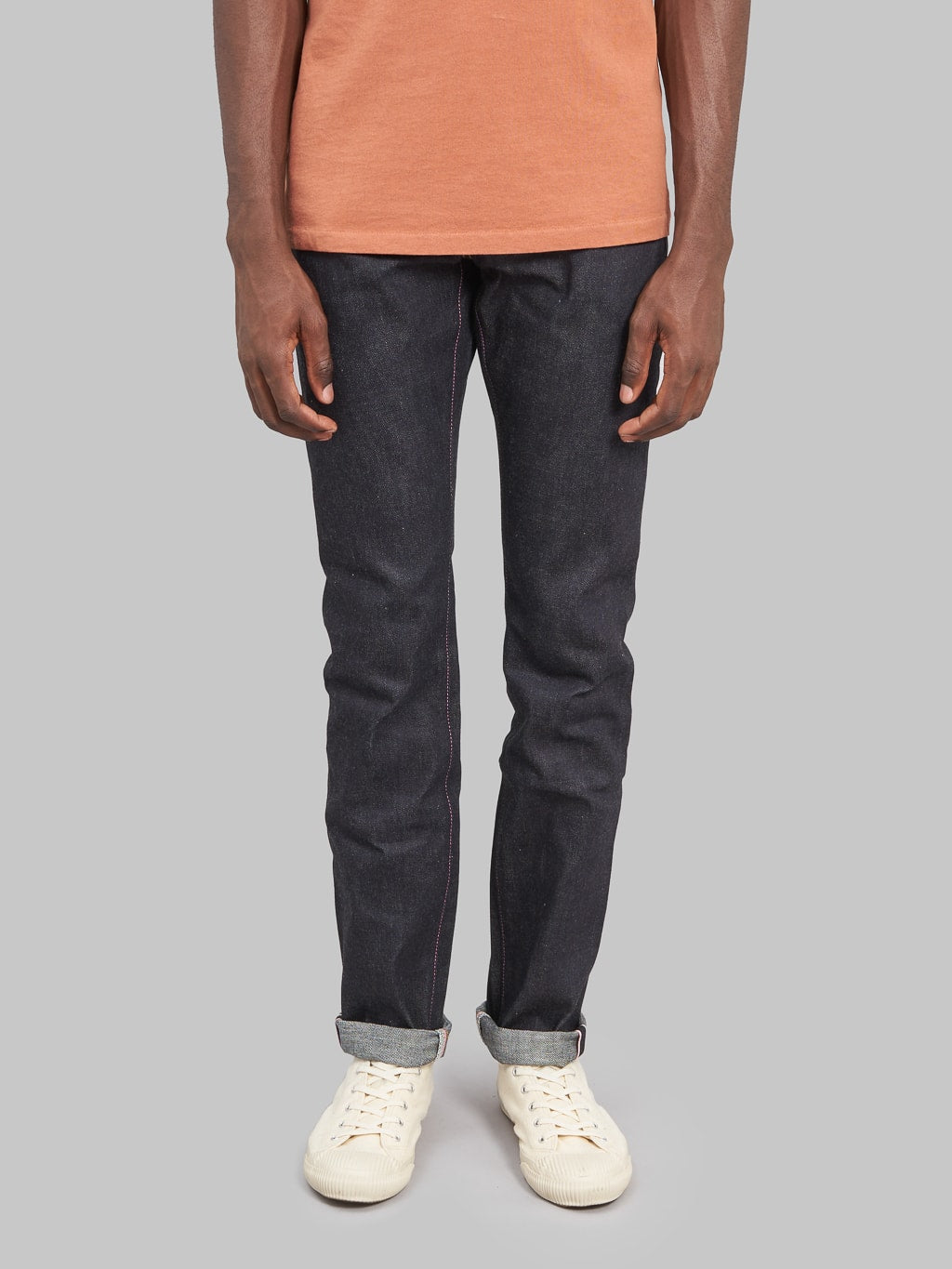 Momotaro 0605 12oz Natural Tapered Jeans front