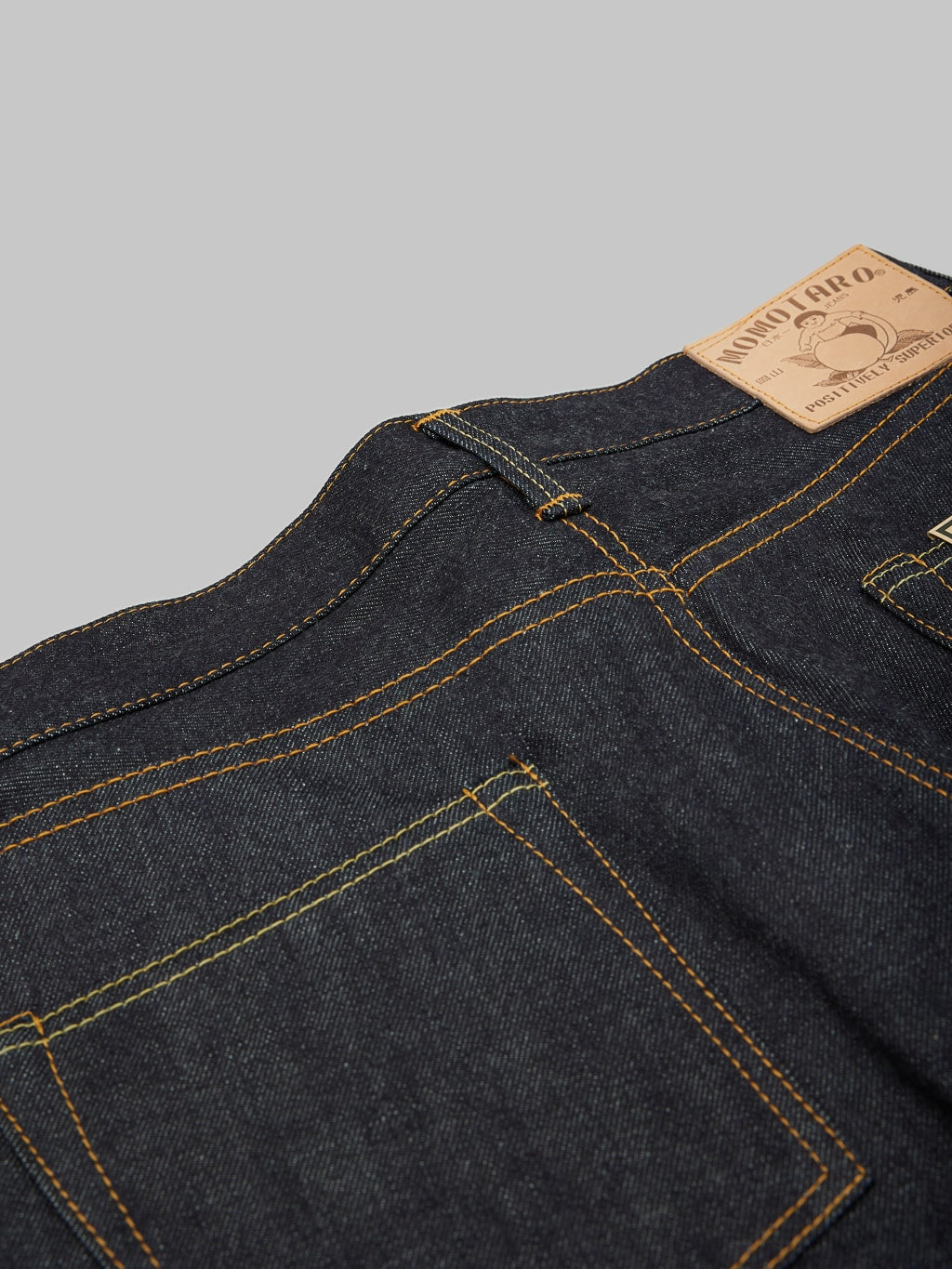 Momotaro 0605V Natural Tapered Jeans belt loop