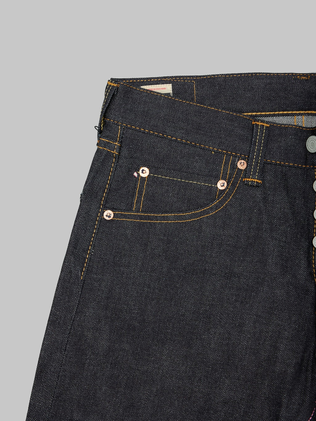 Momotaro 0605V Natural Tapered Jeans coin pocket