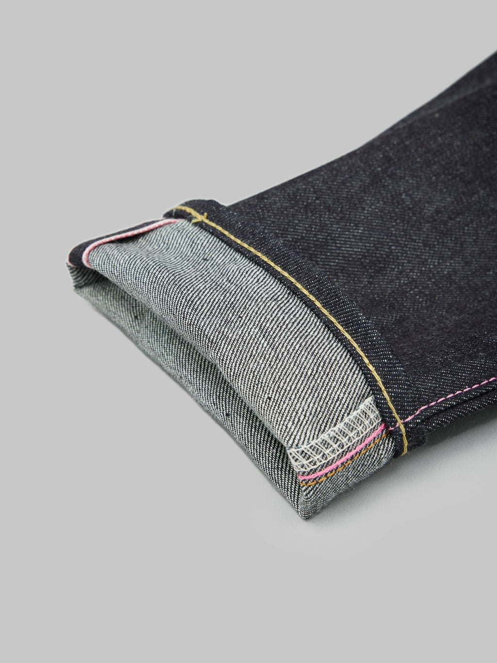 Momotaro 0605V Natural Tapered Jeans weft interior