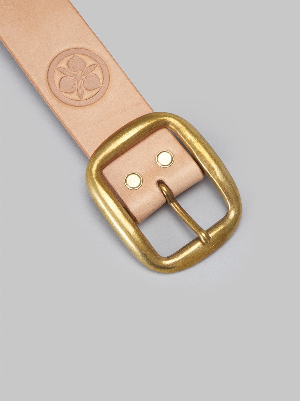 Momotaro AS 58 natural Bens Leather Belt buckle