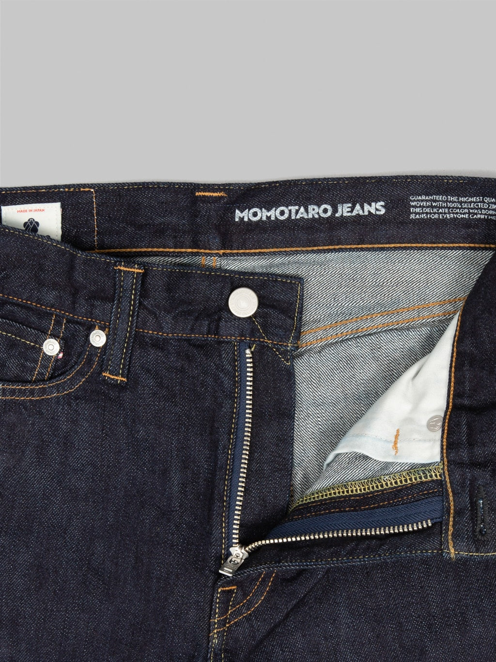 Momotaro MXJE13035S 11oz 200 Lightweight Tapered selvedge Jeans zip
