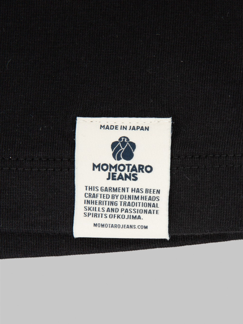 Momotaro MXTS1031 Heavy Ounce TShirt Black interior tag
