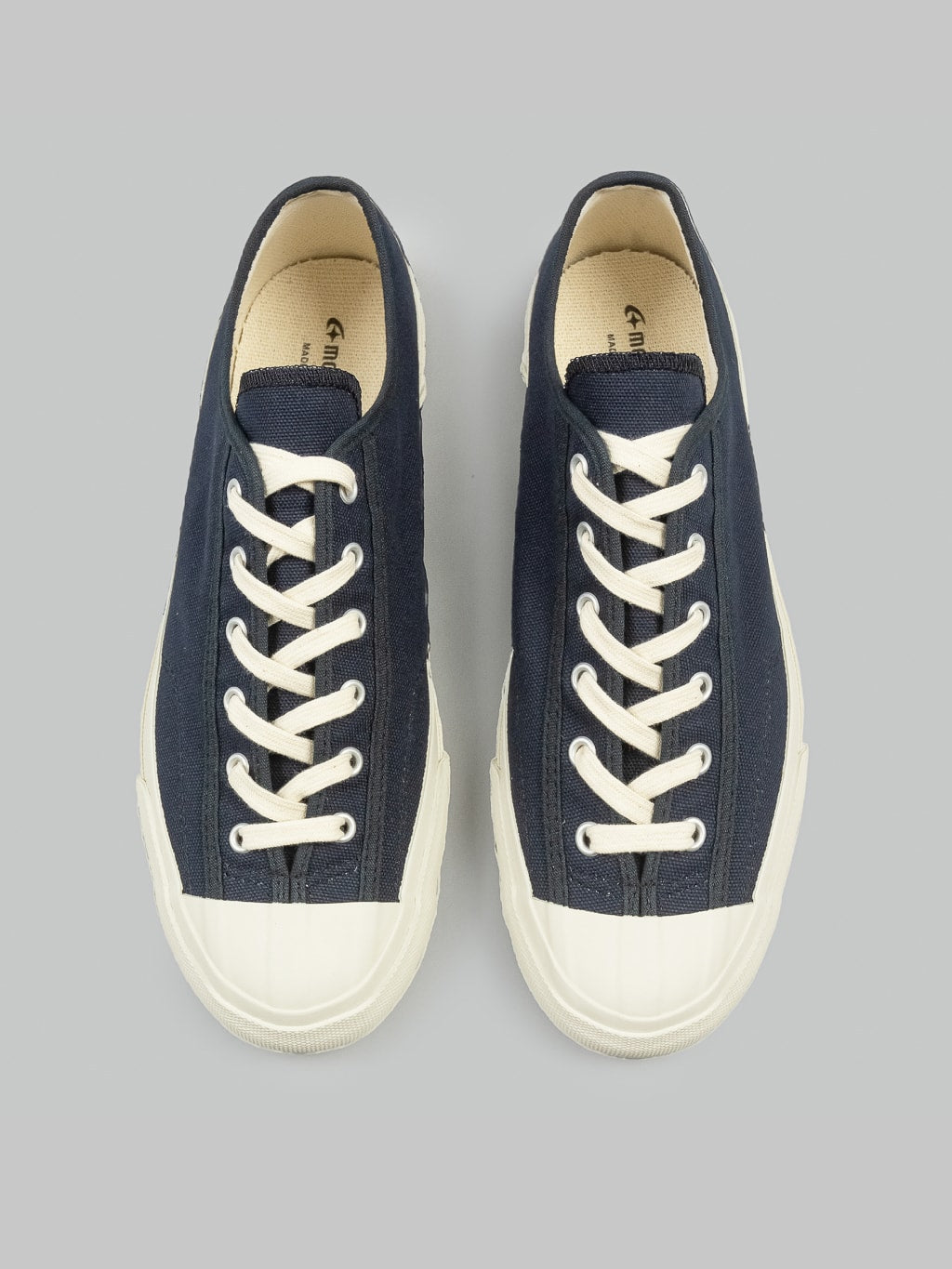 Moonstar gym classic deep navy vulcanized sneakers up view