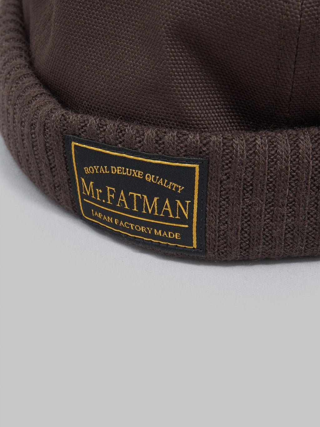 Mr Fatman OX Fisherman Cap brown logo