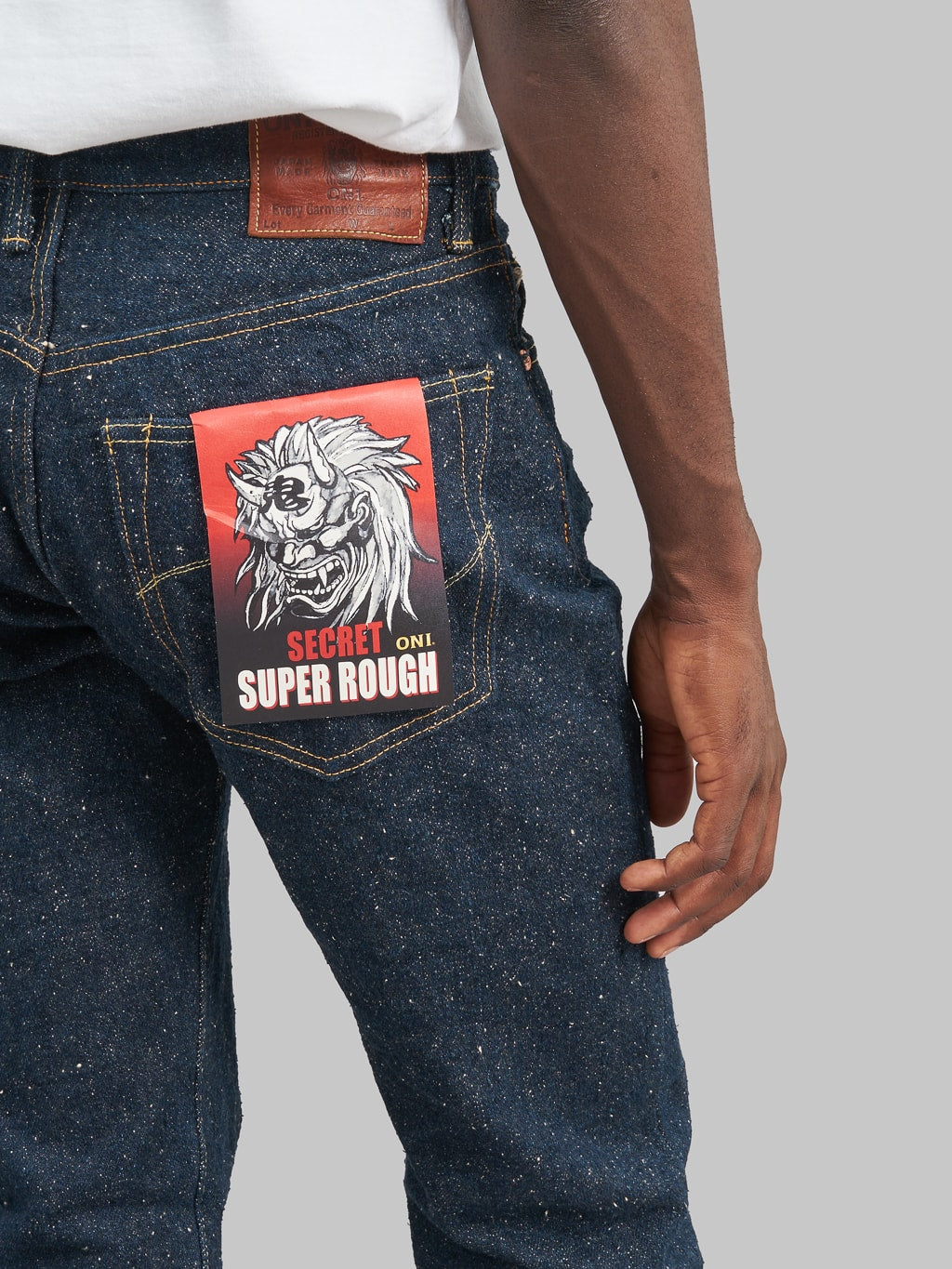 ONI Denim 246SESR Secret Super Rough Neat Straight selvedge Jeans back details