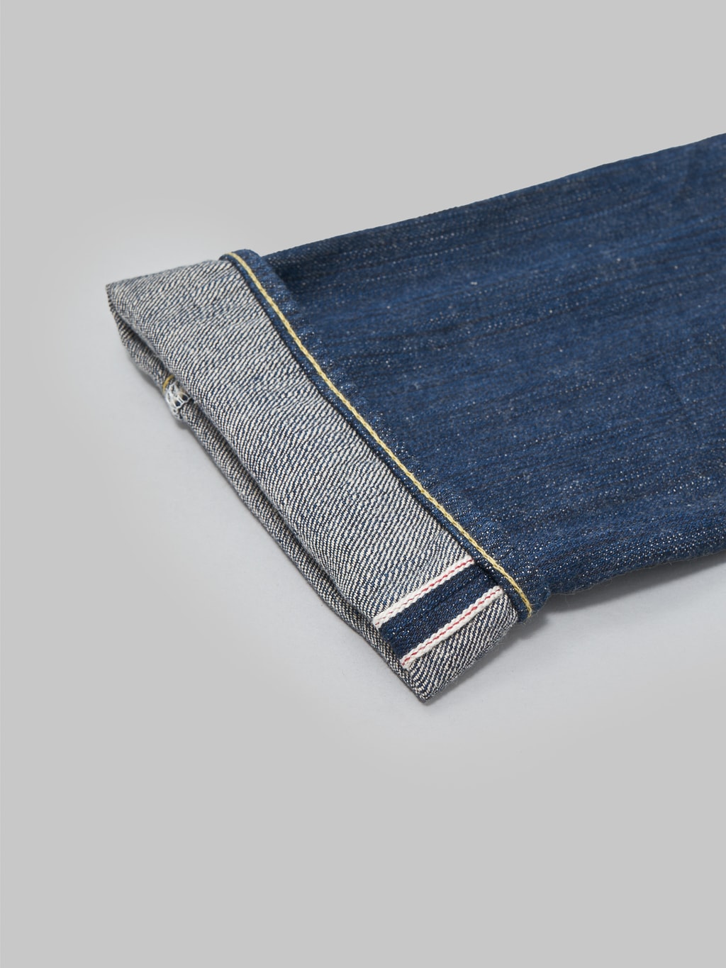 Oni denim kiwami indigo regular selvedge jeans chain stitching