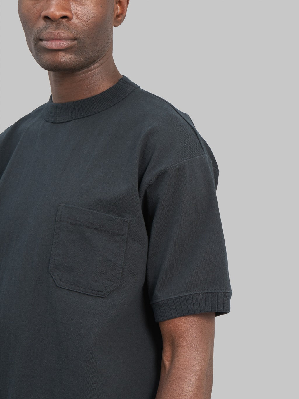 ONI Denim 8oz Loopwheeled Heavyweight TShirt black sleeve