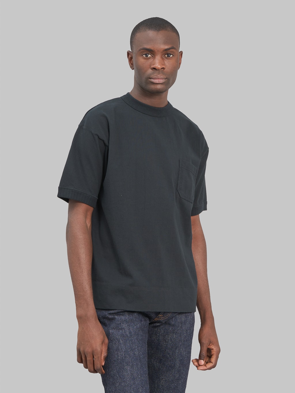 ONI Denim 8oz Loopwheeled Heavyweight TShirt black fit