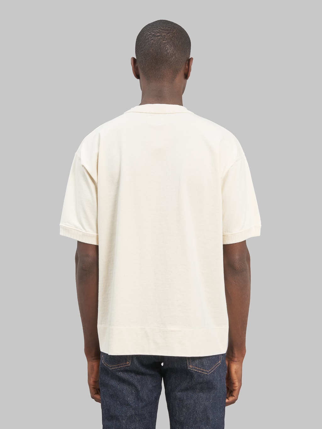 ONI Denim 8oz Loopwheeled Heavyweight TShirt nature back look