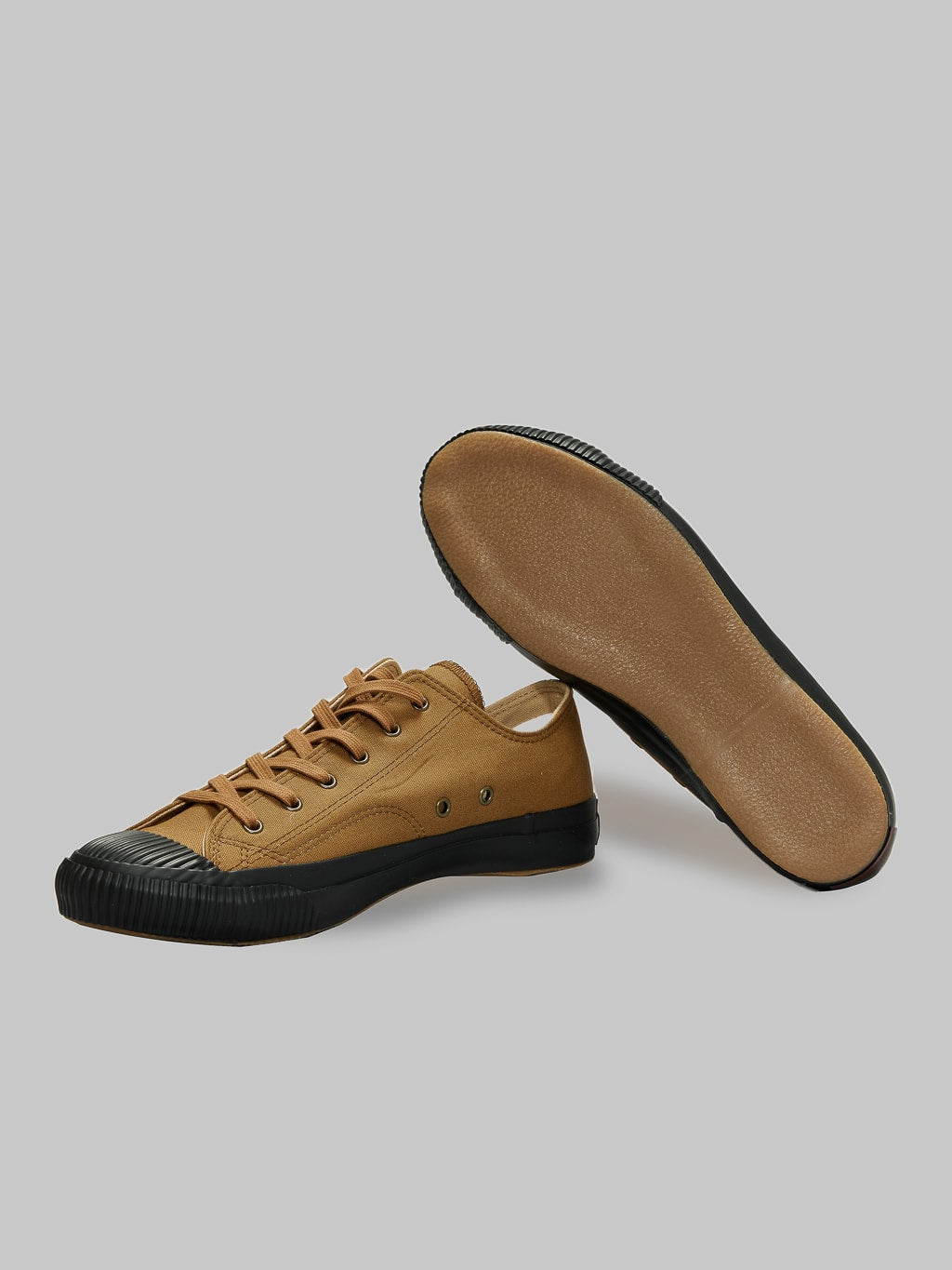 Pras Shellcap Low Sneakers Brown Black vulcanized sole