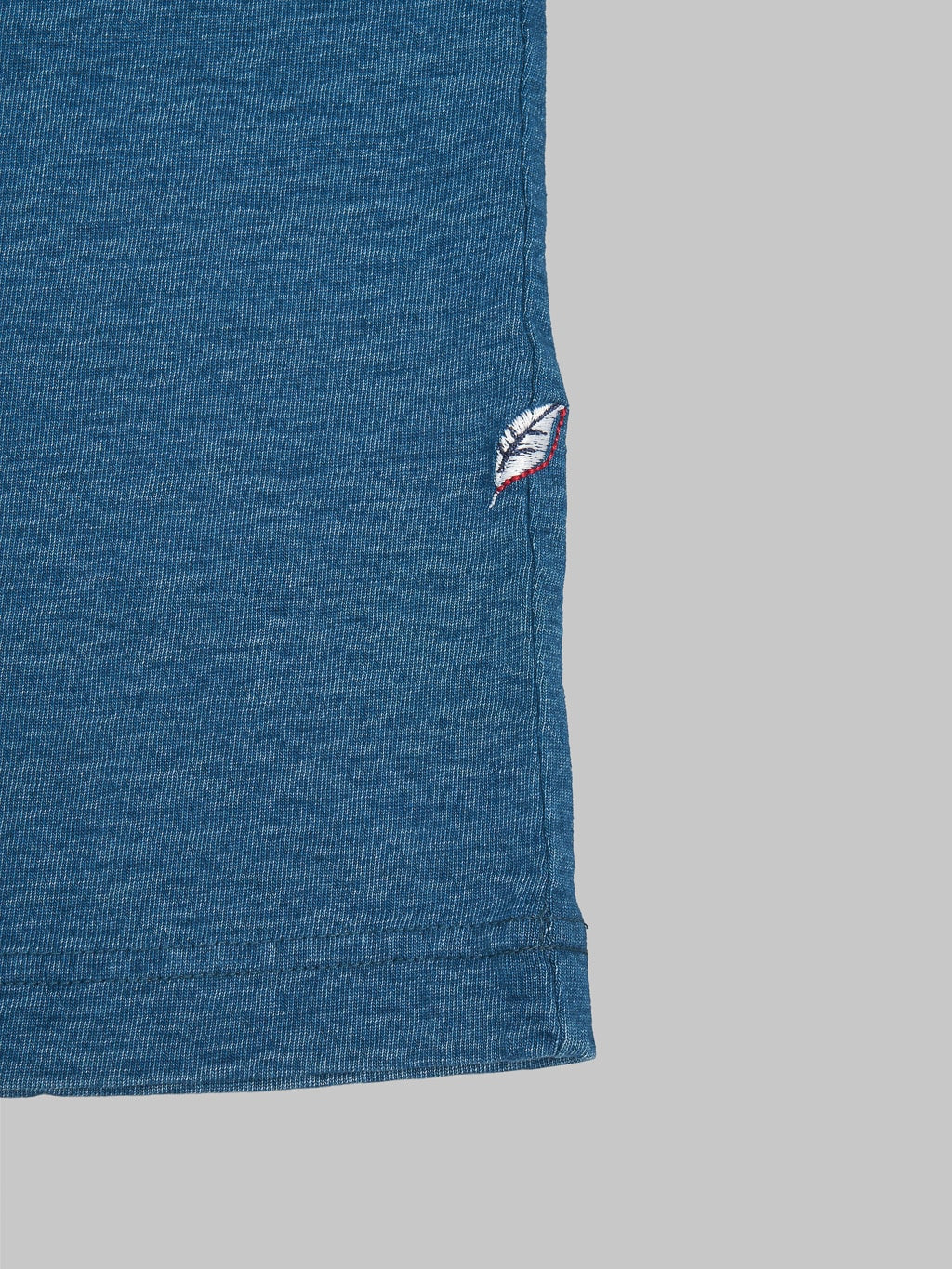 Pure Blue Japan SS5011 Greencast Indigo Dyed Crewneck TShirt embroided logo
