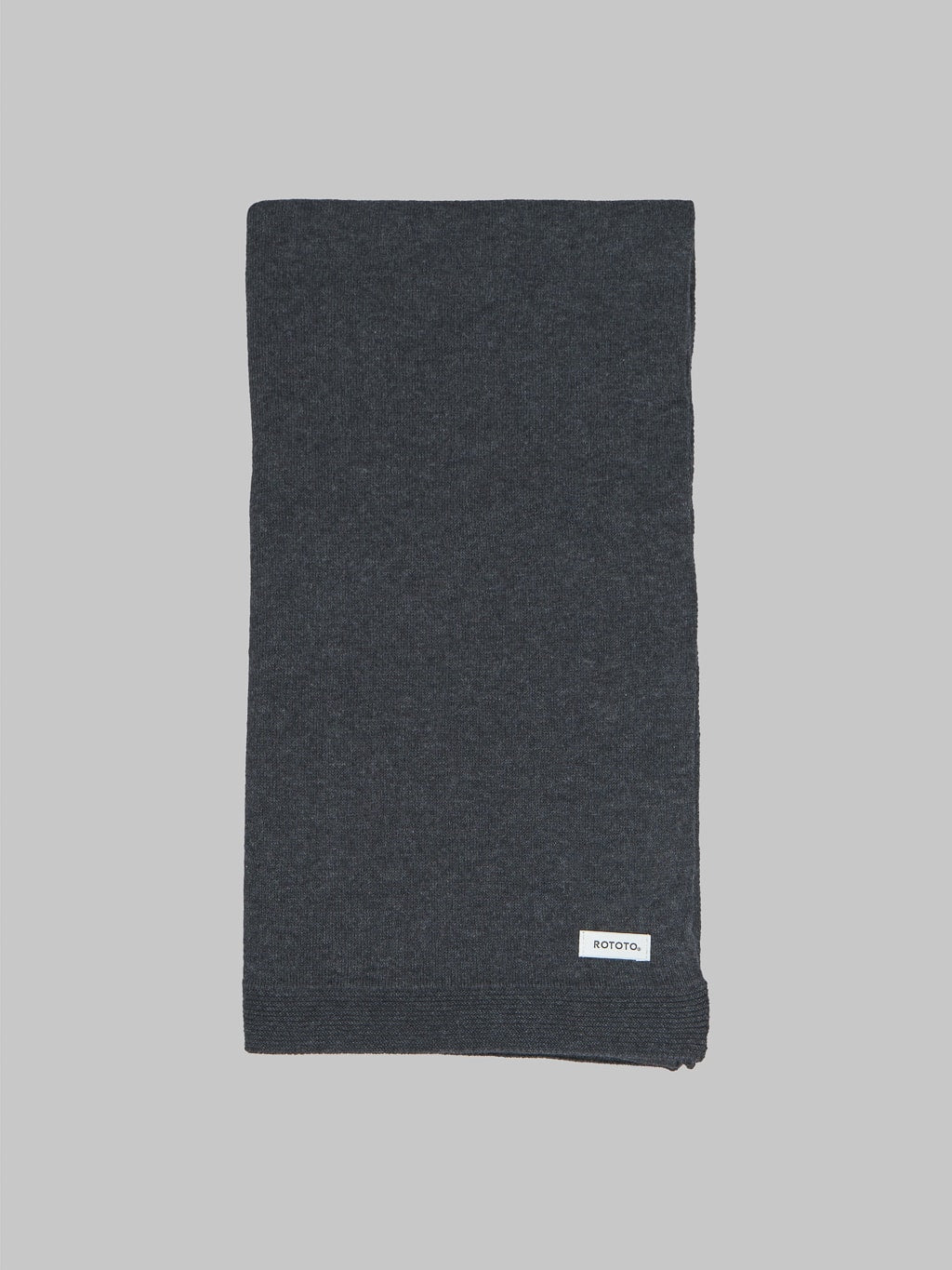 Rototo Cotton Cashmere Muffler Charcoal made in japan