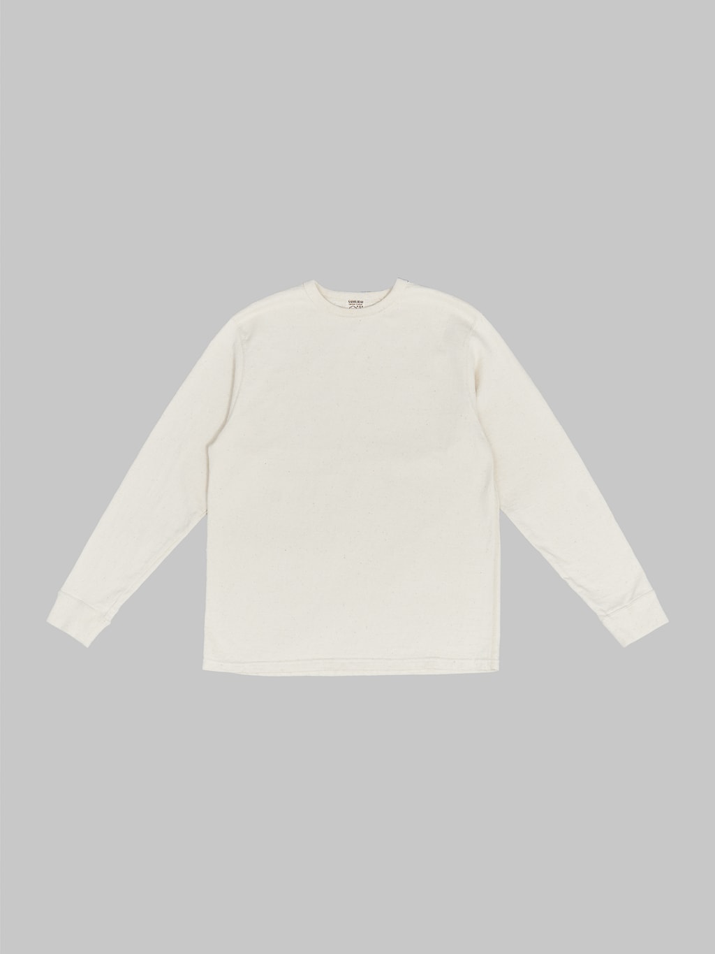 Samurai jeans japanese long sleeve tshirt natural front view