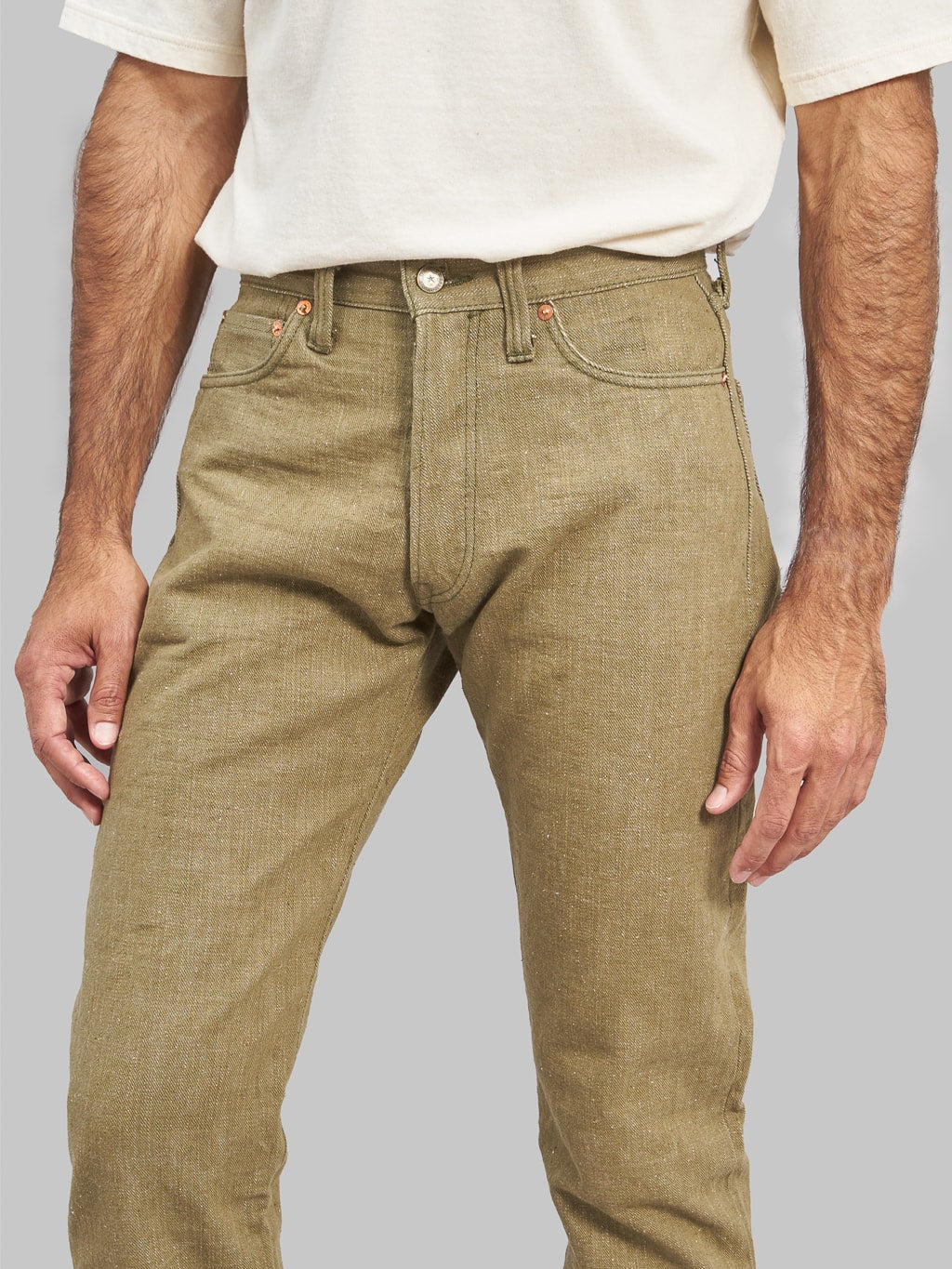 Samurai Jeans S150GNX Uguisu 17oz Regular Straight Jeans waist