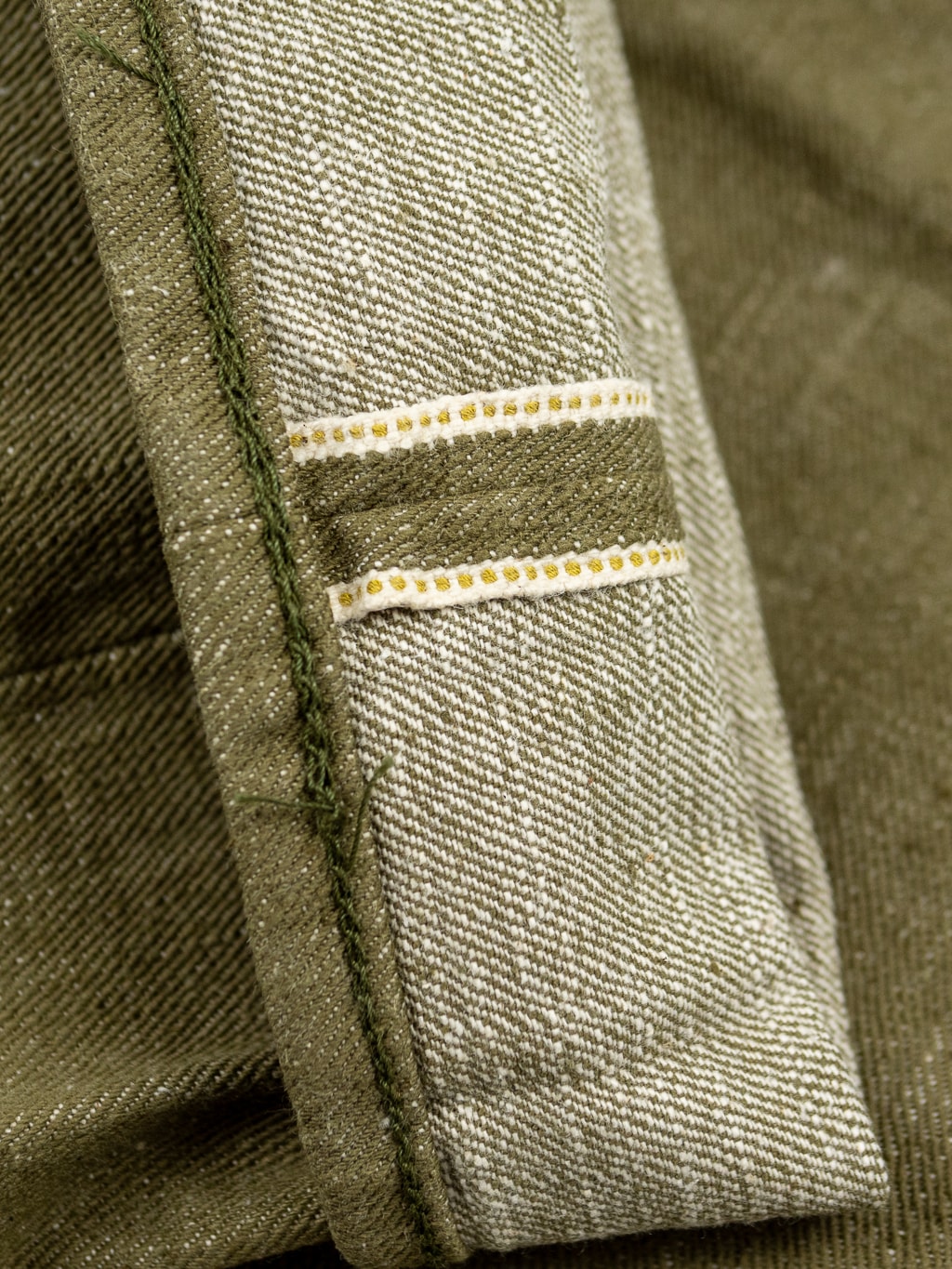 Samurai Jeans S150GNX Uguisu 17oz Regular Straight Jeans texture