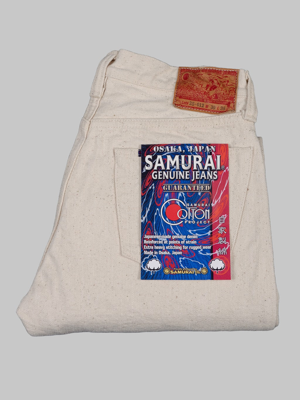 Samurai Jeans Japanese Cotton Ecru Jeans slim straight back