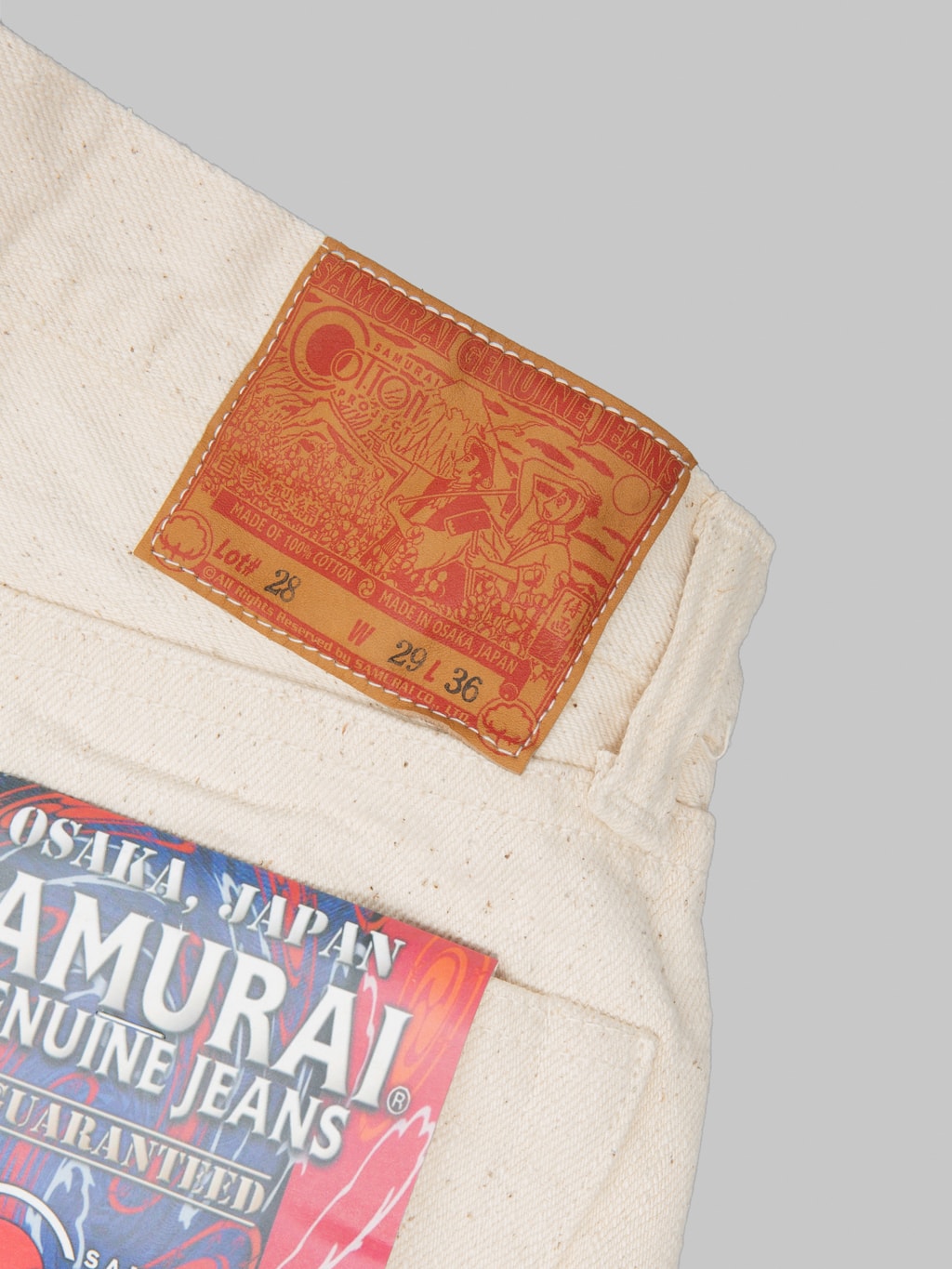 Samurai Jeans S710SC-KI Japanese Cotton Ecru 18oz Slim Straight Jeans