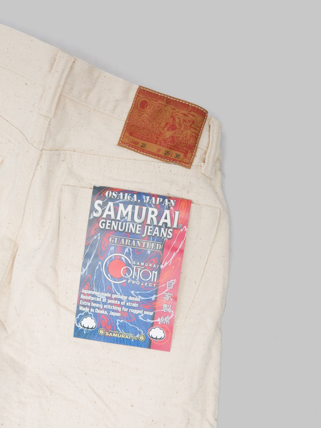 Samurai Jeans S710SC-KI Japanese Cotton Ecru 18oz Slim Straight Jeans