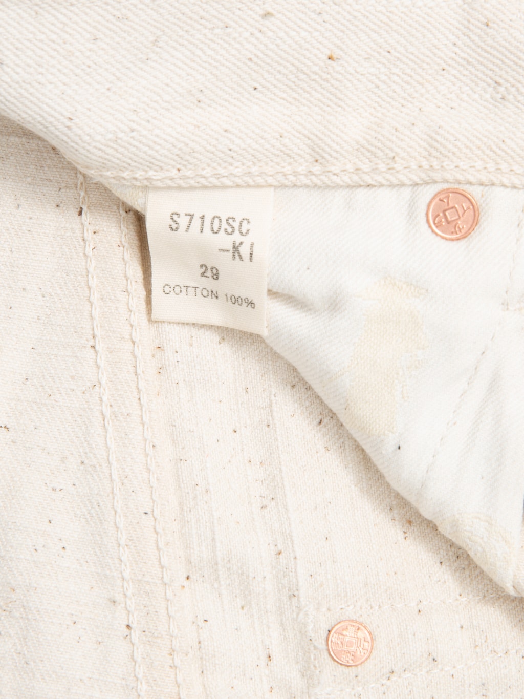 Samurai Jeans S710SC-KI Japanese Cotton Ecru 18oz Slim Straight Jeans