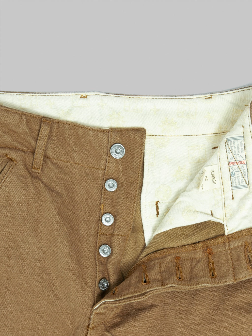 Samurai Jeans SJ48CP 15oz Heavy Chino Wide Straight 100 cotton iron buttons