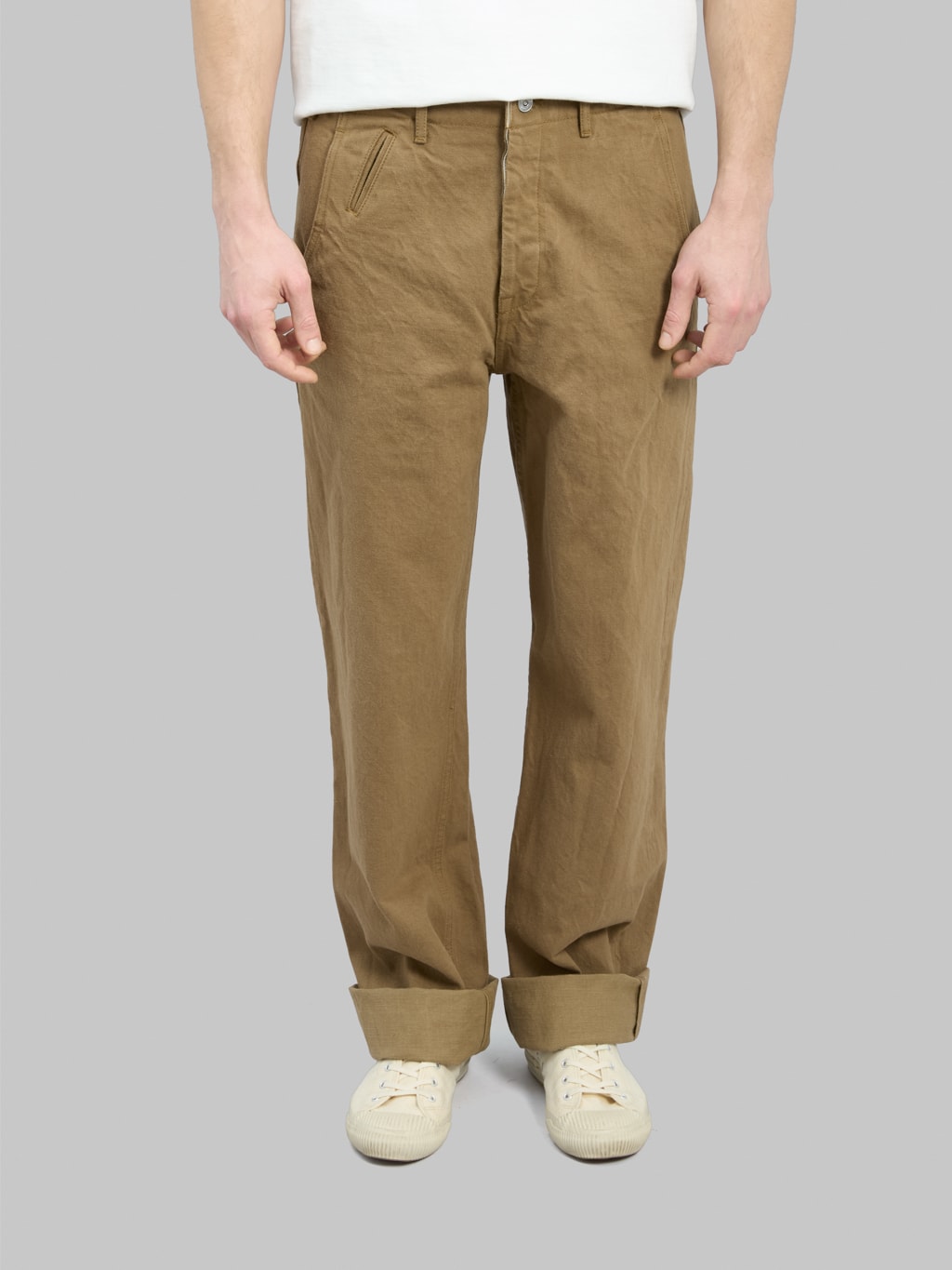 Samurai Jeans SJ48CP 15oz Heavy Chino Wide Straight 100 cotton front fit