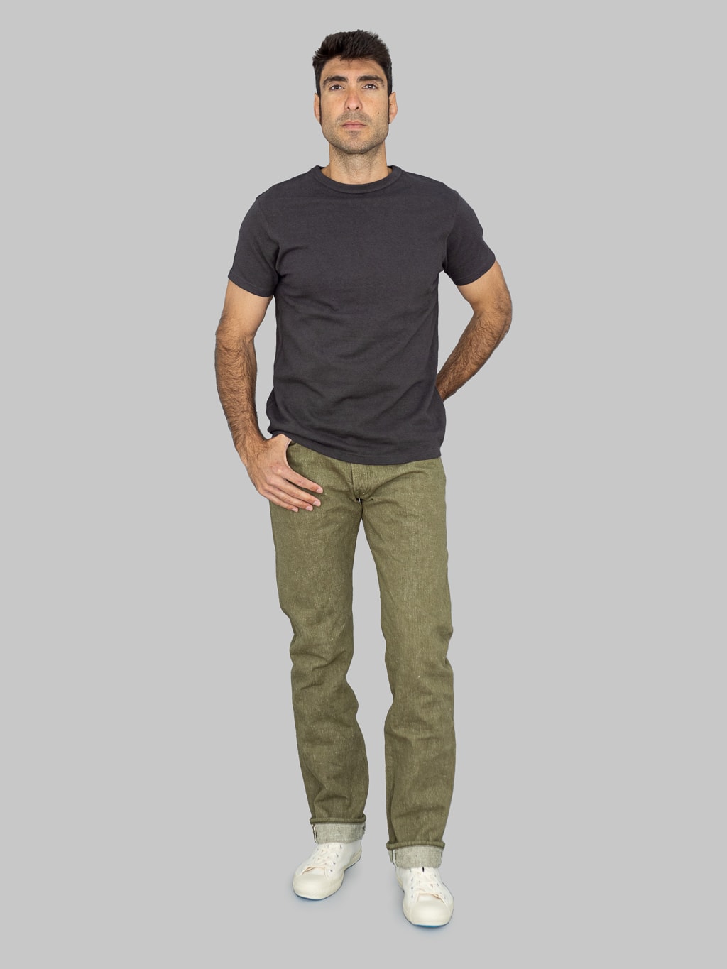 Samurai Uguisu Straight Tapered Jeans model front fit