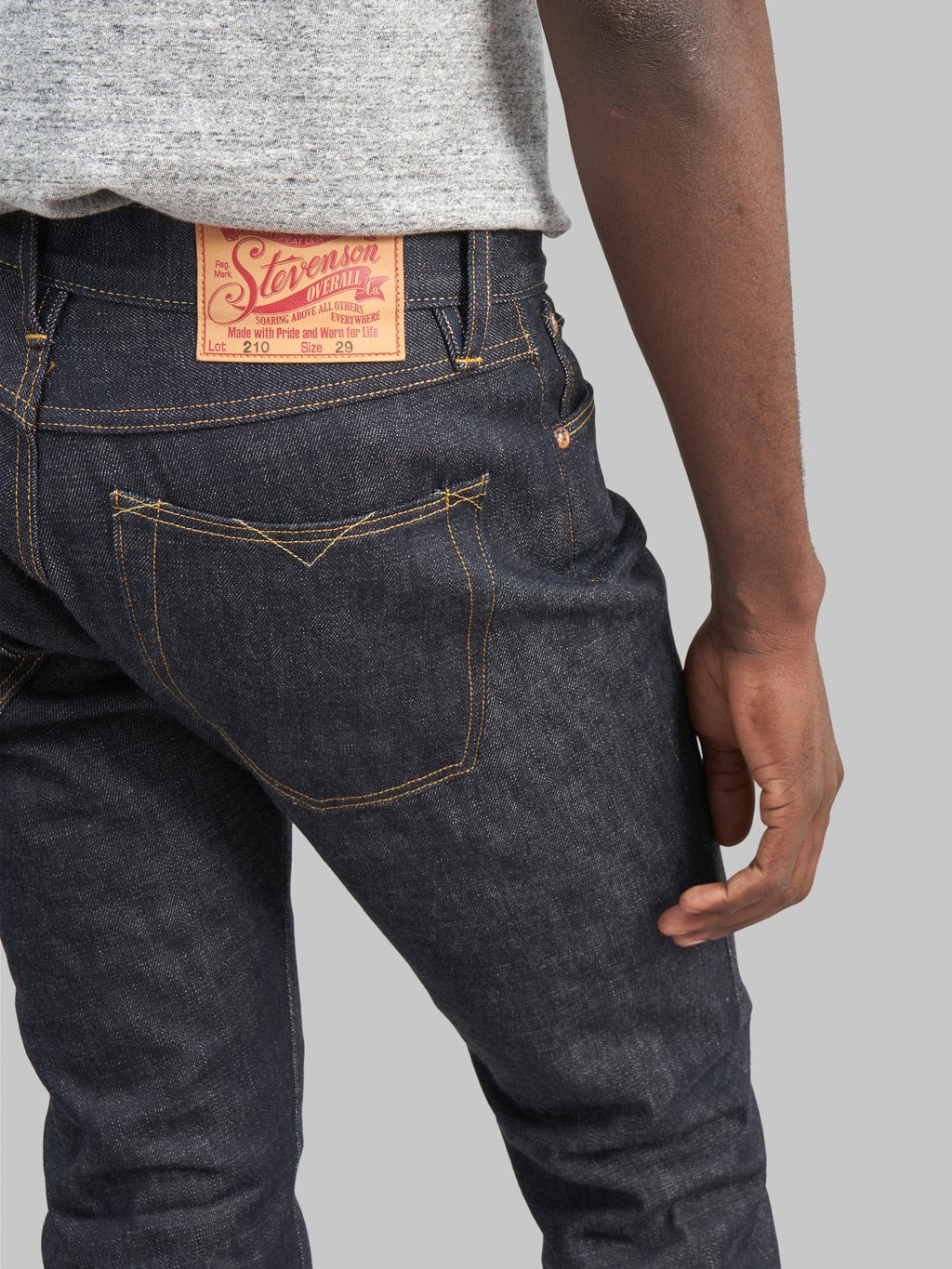 Stevenson Overall Big Sur 210 slim tapered jeans back pocket