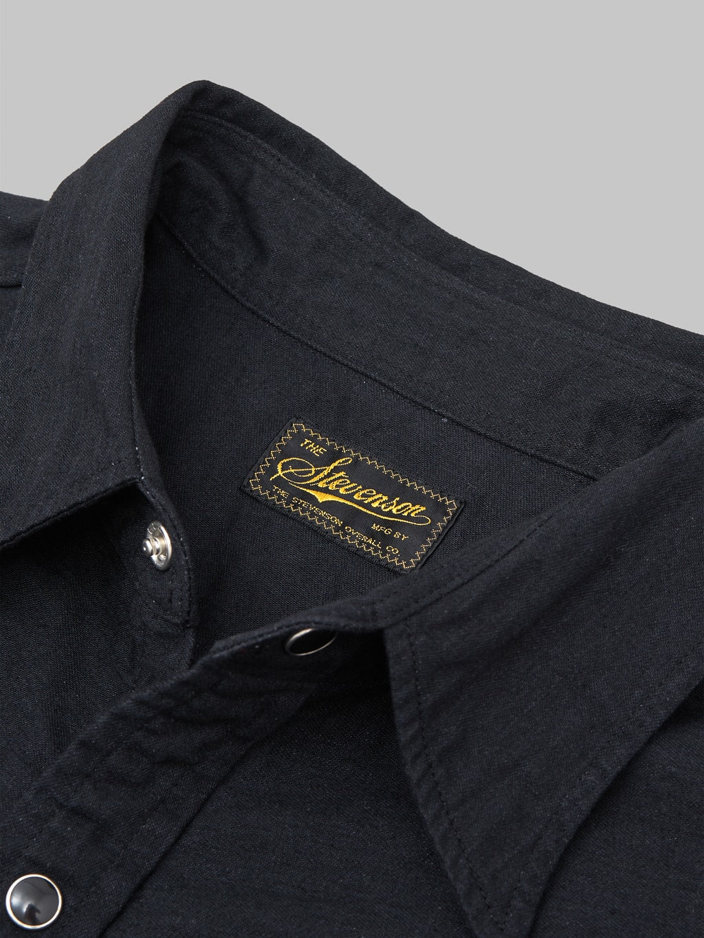 Stevenson Overall Cody Shirt black denim label interior