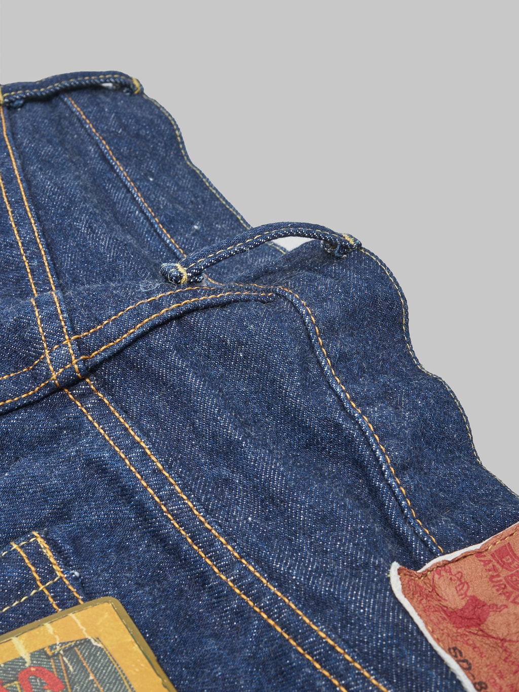 Studio D'Artisan natural indigo jeans back belt loop