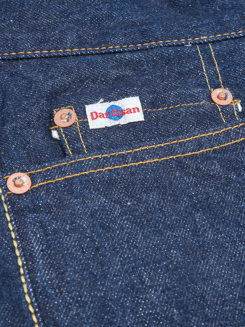 Studio D'Artisan natural indigo jeans pocket rivets