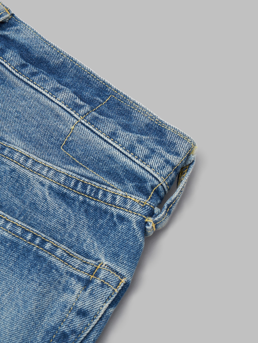 Sugar Cane 2021SW Model Stonewashed Slim Tapered selvedge Jeans stitching