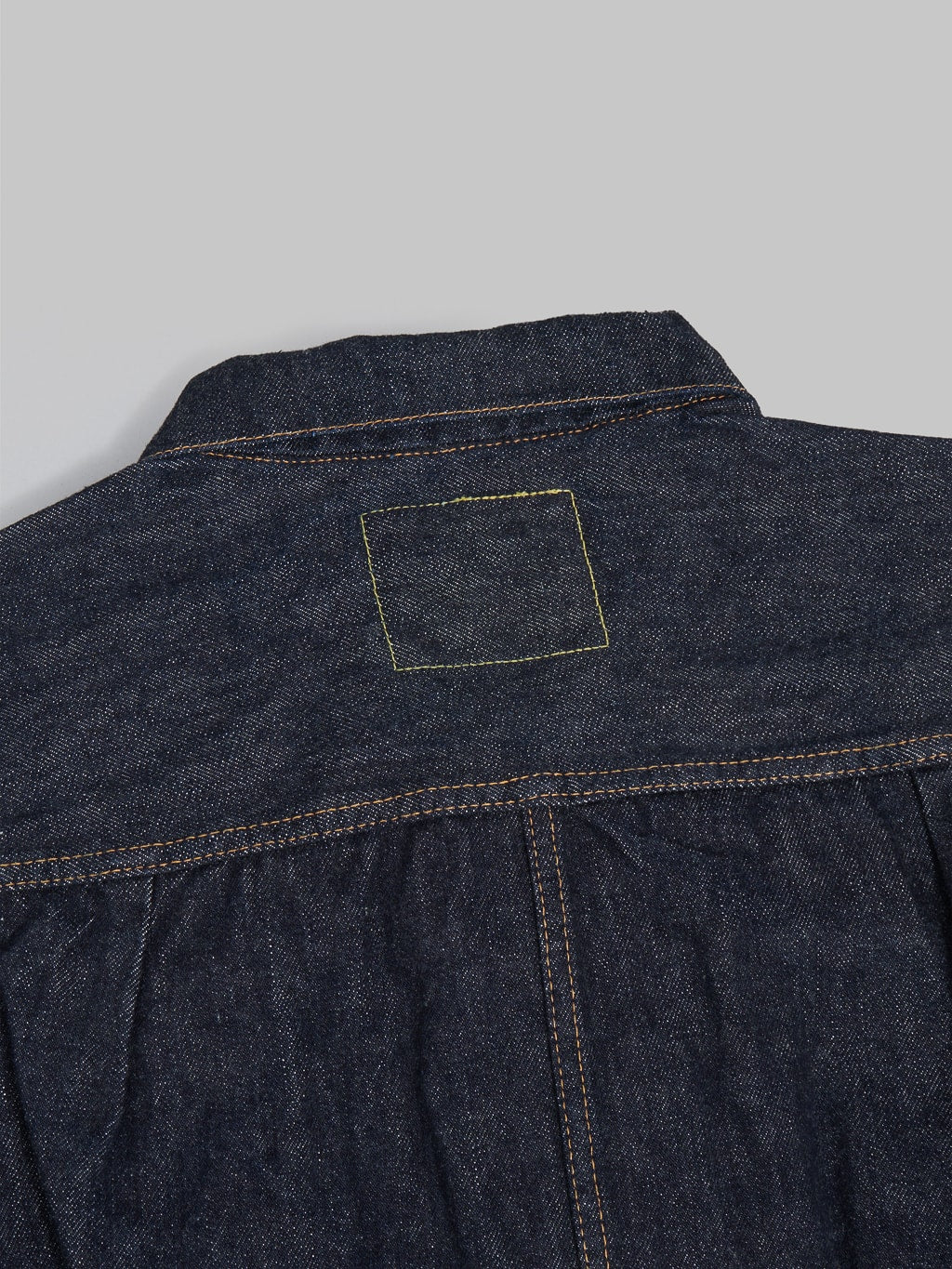 tcb 30s denim jacket collar back stitching