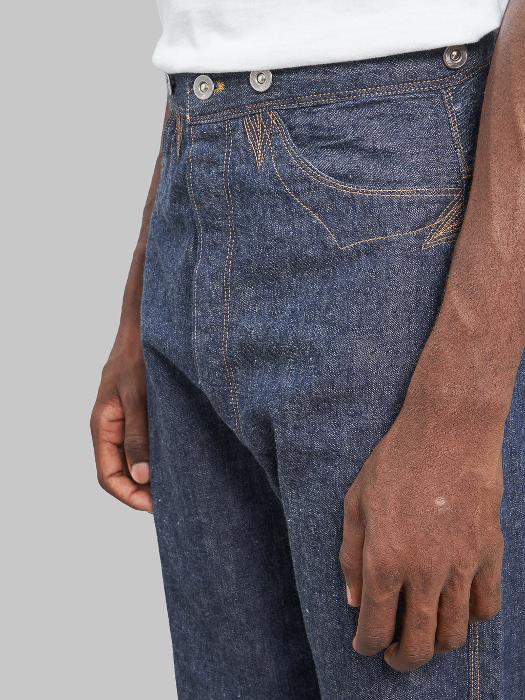 TCB Good Luck Wide Straight Jeans front details