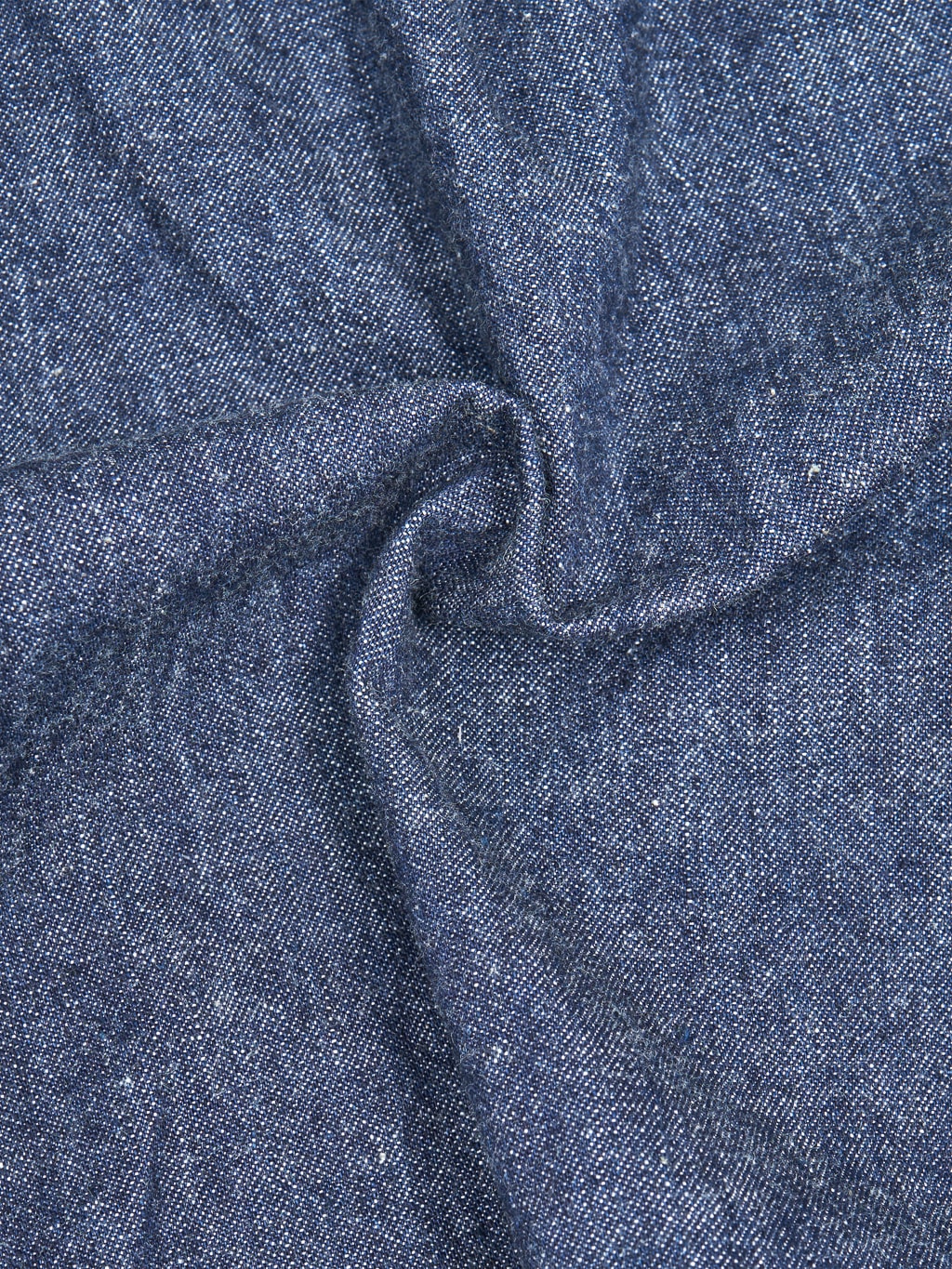 TCB Good Luck indigo denim jacket cotton fabric texture
