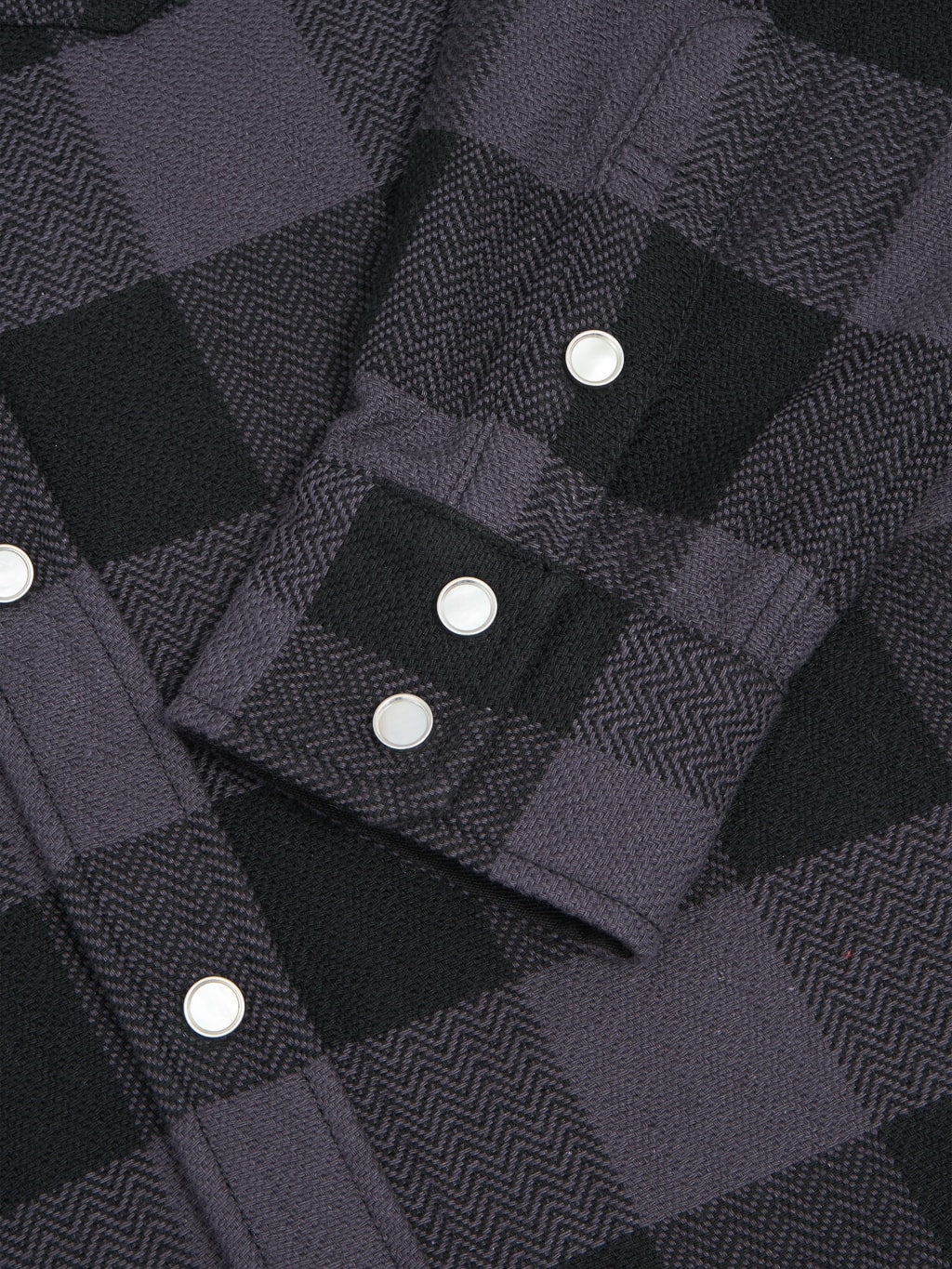The Flat Head Block Check Flannel Western Shirt Grey/Black