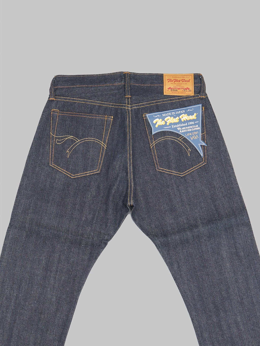 The Flat Head D306 Tight Tapered Jeans  back pockets