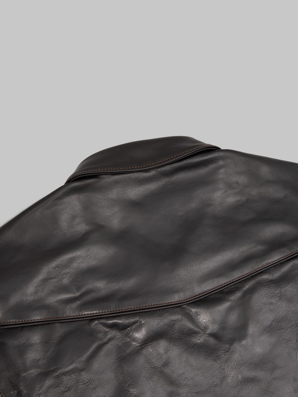 The Flat Head FN-LJ-HS001 Horsehide Single Rider's Jacket Black Aniline
