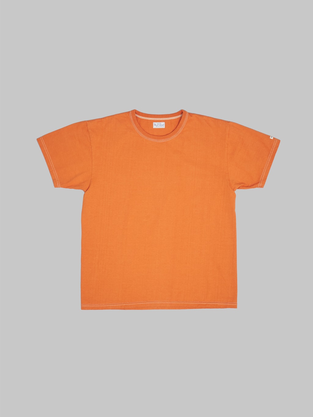 The Flat Head Loopwheeled Heavyweight Plain TShirt Dark Orange front