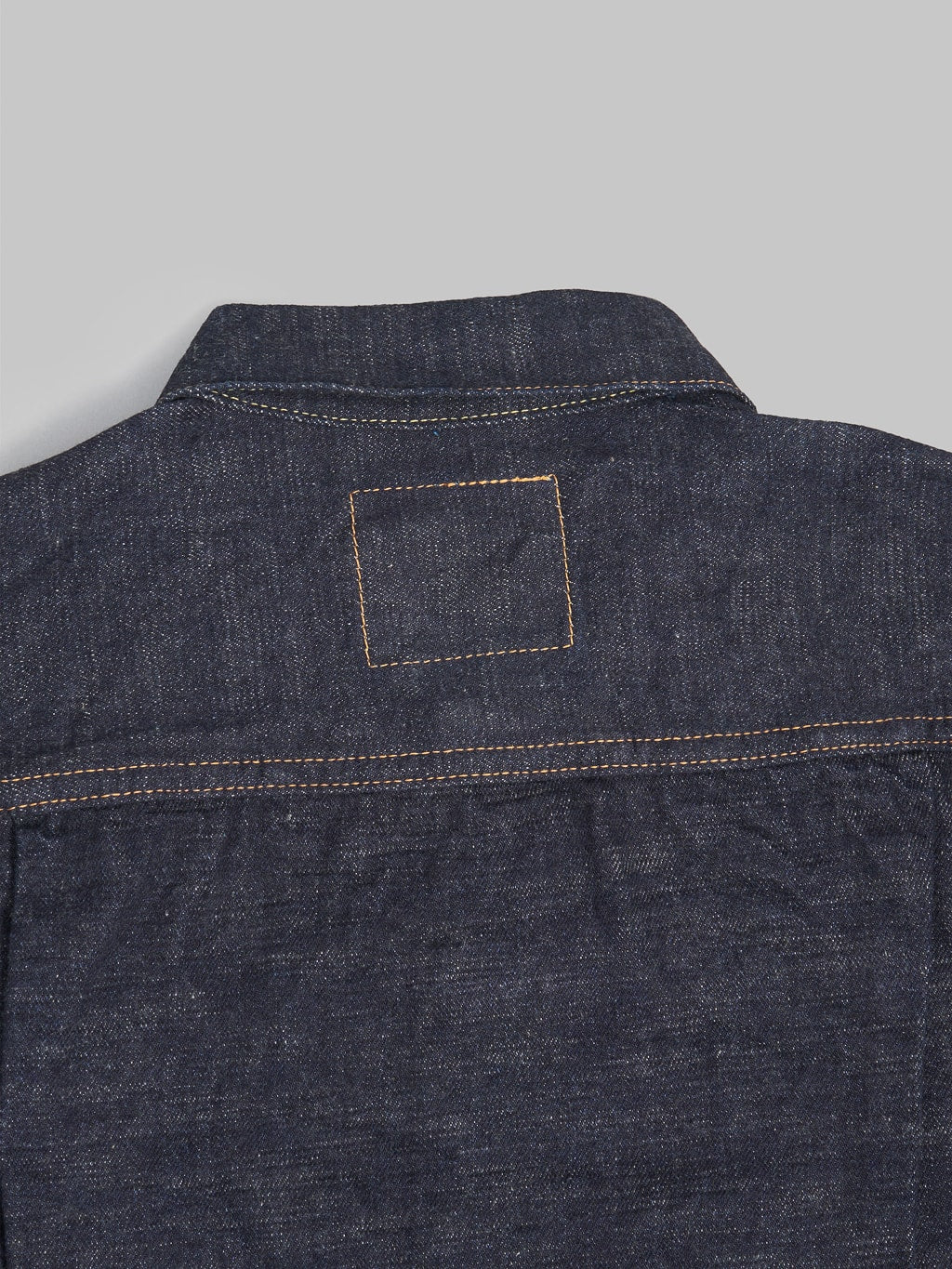 The Strike Gold 15oz Slub Grey Weft Type II Denim Jacket stitching