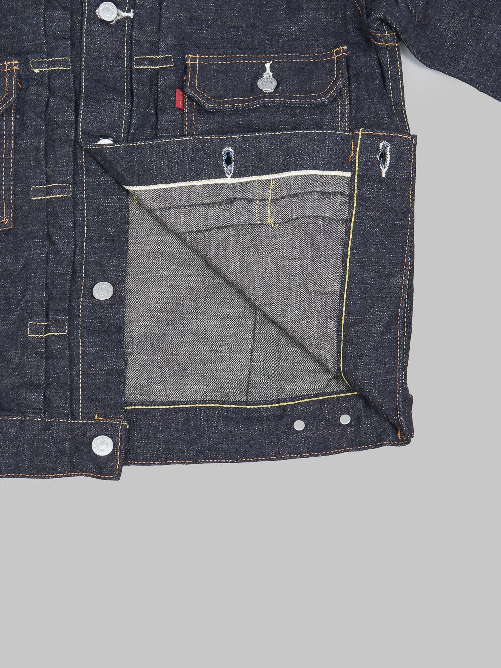 The Strike Gold 15oz Slub Grey Weft Type II Denim Jacket weft